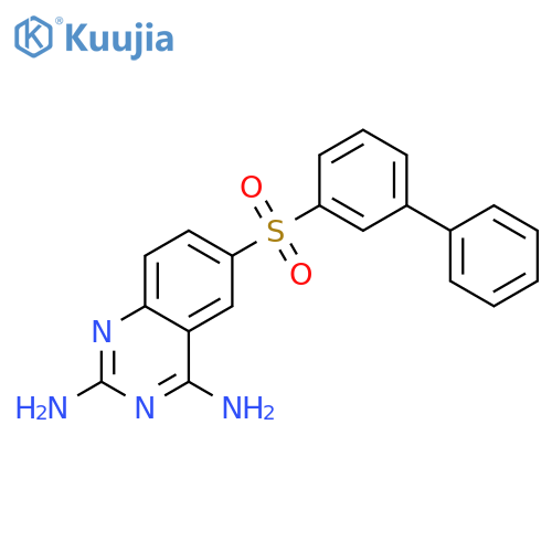 2,4-Quinazolinediamine, 6-([1,1'-biphenyl]-3-ylsulfonyl)- structure