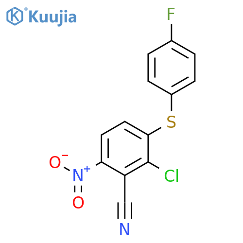 BENZONITRILE, 2-CHLORO-3-[(4-FLUOROPHENYL)THIO]-6-NITRO- structure