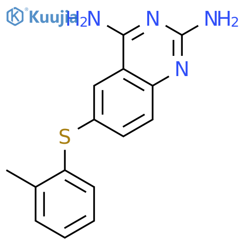 2,4-Quinazolinediamine, 6-[(2-methylphenyl)thio]- structure