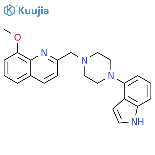 Quinoline, 2-[[4-(1H-indol-4-yl)-1-piperazinyl]methyl]-8-methoxy- structure