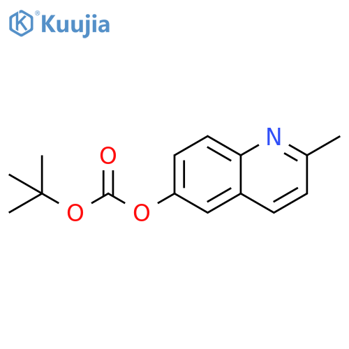 Carbonic acid, 1,1-dimethylethyl 2-methyl-6-quinolinyl ester structure