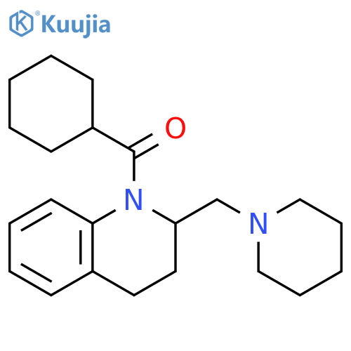 Quinoline,1-(cyclohexylcarbonyl)-1,2,3,4-tetrahydro-2-(1-piperidinylmethyl)- structure
