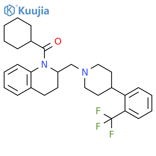 Quinoline,1-(cyclohexylcarbonyl)-1,2,3,4-tetrahydro-2-[[4-[2-(trifluoromethyl)phenyl]-1-piperidinyl]methyl]- structure