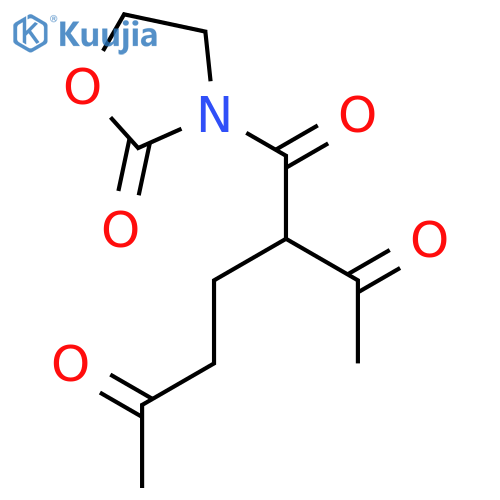 2-Oxazolidinone, 3-(2-acetyl-1,5-dioxohexyl)- structure