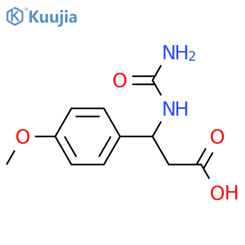 3-(4-Methoxy-phenyl)-3-ureido-propionic acid structure