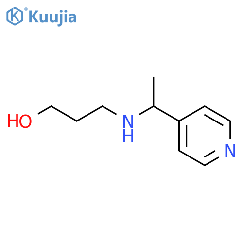 3-{[1-(pyridin-4-yl)ethyl]amino}propan-1-ol structure
