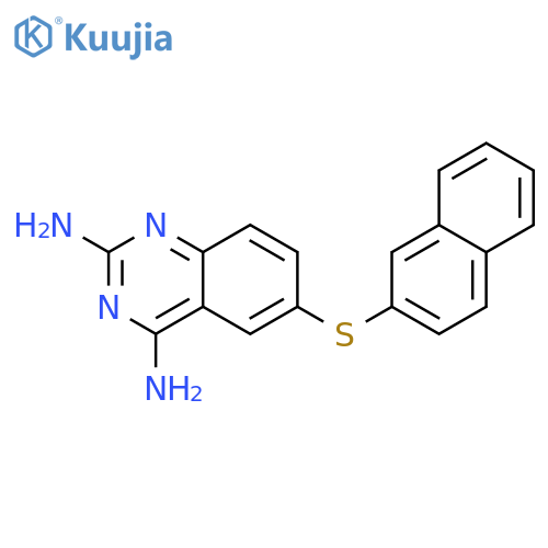 2,4-Quinazolinediamine, 6-(2-naphthalenylthio)- structure