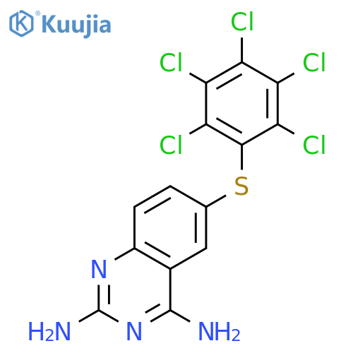2,4-QUINAZOLINEDIAMINE, 6-[(PENTACHLOROPHENYL)THIO]- structure