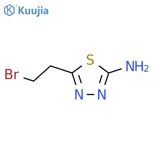5-(2-Bromoethyl)-1,3,4-thiadiazol-2-amine structure