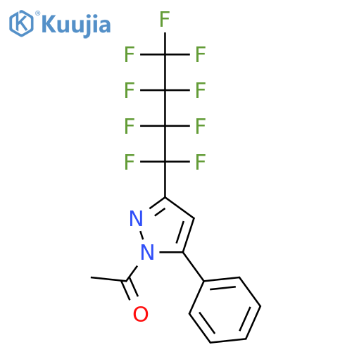 1-Acetyl-3(5)-nonafluorobutyl-5(3)-phenylpyrazole structure