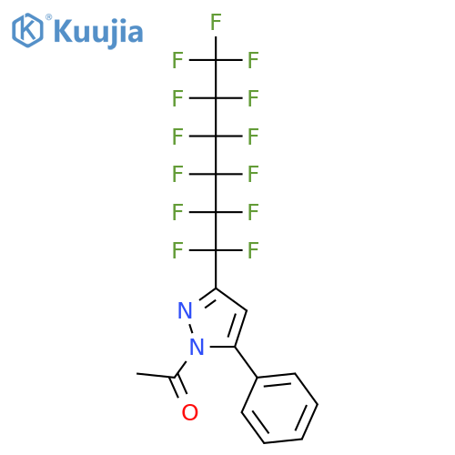 1-Acetyl-3(5)-perfluorohexyl-5(3)-phenylpyrazole structure