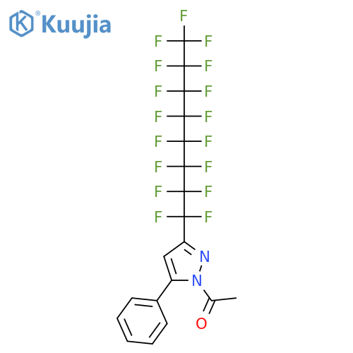 1-Acetyl-3(5)-perfluorooctyl-5(3)-phenylpyrazole structure