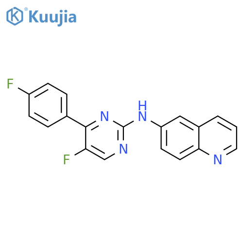 6-Quinolinamine, N-[5-fluoro-4-(4-fluorophenyl)-2-pyrimidinyl]- structure