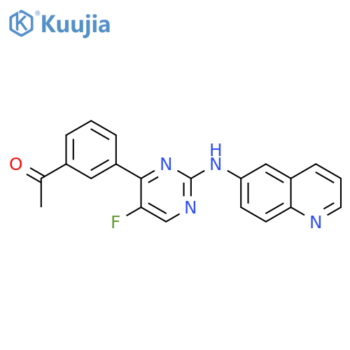 ETHANONE, 1-[3-[5-FLUORO-2-(6-QUINOLINYLAMINO)-4-PYRIMIDINYL]PHENYL]- structure