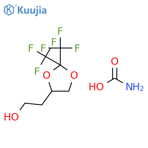 1,3-Dioxolane-4-ethanol, 2,2-bis(trifluoromethyl)-, carbamate structure