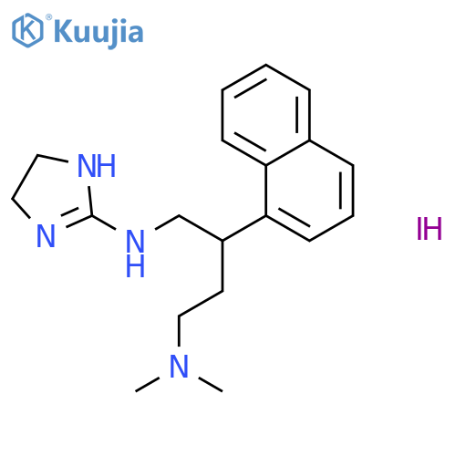 1,4-Butanediamine,N1-(4,5-dihydro-1H-imidazol-2-yl)-N4,N4-dimethyl-2-(1-naphthalenyl)-,hydriodide (1:1) structure
