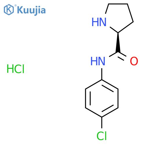 (2S)-N-(4-Chlorophenyl)pyrrolidine-2-carboxamide;hydrochloride structure