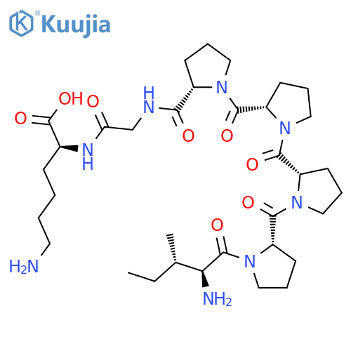 L-LYSINE, L-ISOLEUCYL-L-PROLYL-L-PROLYL-L-PROLYL-L-PROLYLGLYCYL- structure