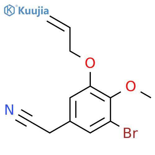 BENZENEACETONITRILE, 3-BROMO-4-METHOXY-5-(2-PROPENYLOXY)- structure