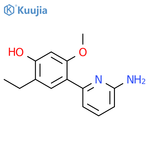 Phenol, 4-(6-amino-2-pyridinyl)-2-ethyl-5-methoxy- structure