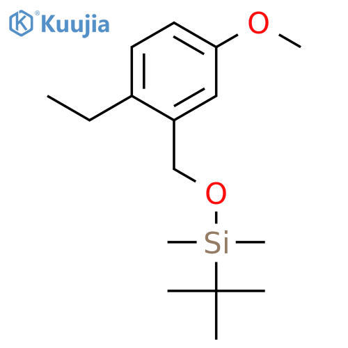 Silane, (1,1-dimethylethyl)[(2-ethyl-5-methoxyphenyl)methoxy]dimethyl- structure