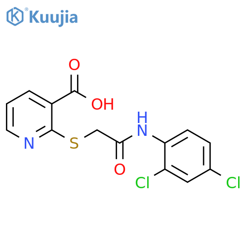 2-({(2,4-dichlorophenyl)carbamoylmethyl}sulfanyl)pyridine-3-carboxylic acid structure