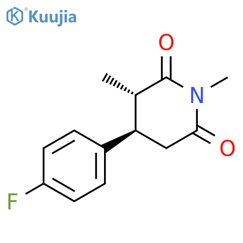 2,6-Piperidinedione, 4-(4-fluorophenyl)-1,3-dimethyl-, (3S,4R)- structure