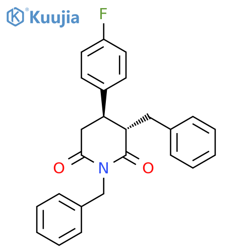 2,6-Piperidinedione, 4-(4-fluorophenyl)-1,3-bis(phenylmethyl)-, (3S,4R)- structure