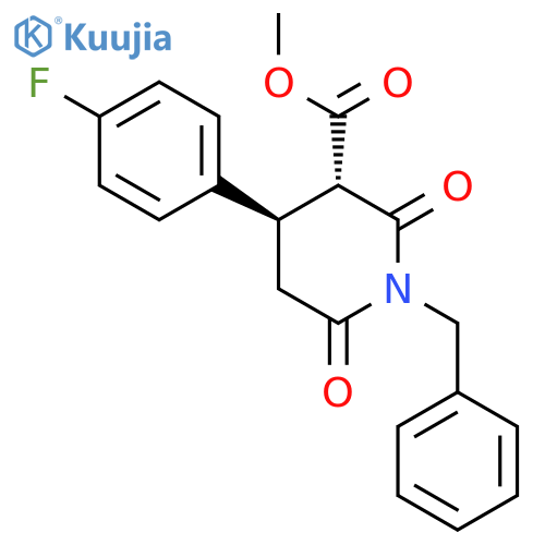(3S,4R)-1-benzyl-4-(4-fluorophenyl)-2,6-dioxopiperidine-3-carboxylic acid methyl ester structure