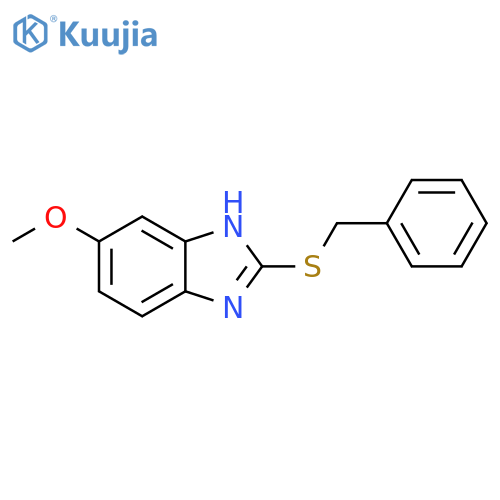 1H-BENZIMIDAZOLE, 5-METHOXY-2-[(PHENYLMETHYL)THIO]- structure