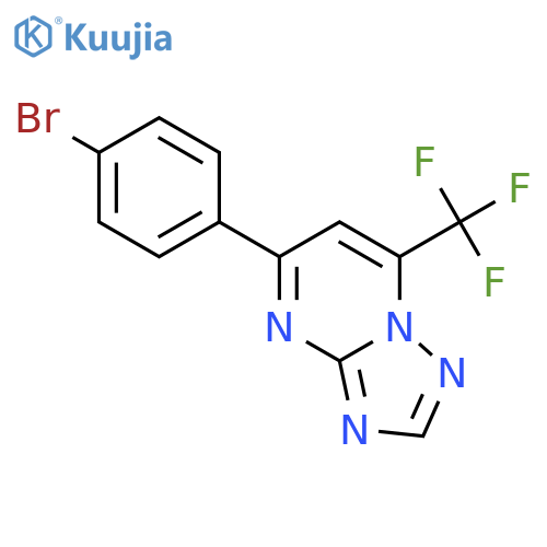 5-(4-bromophenyl)-7-(trifluoromethyl)[1,2,4]triazolo[1,5-a]pyrimidine structure