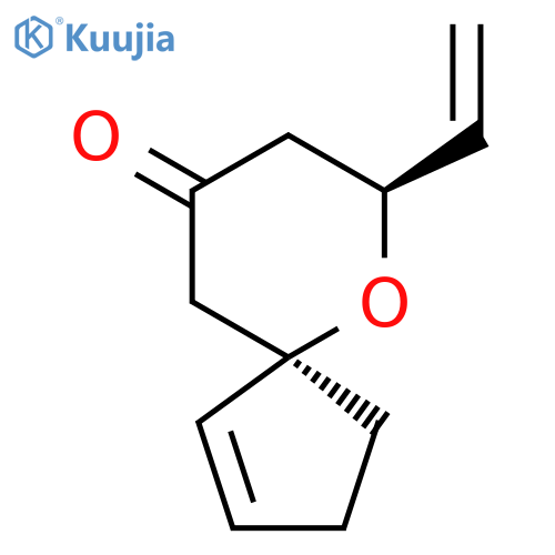 6-Oxaspiro[4.5]dec-1-en-9-one, 7-ethenyl-, (5R,7S)-rel- structure