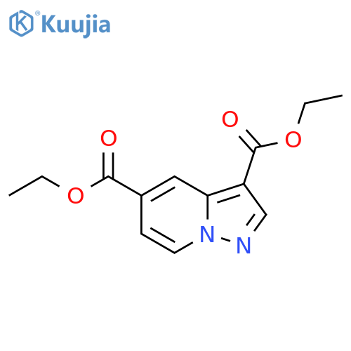 Pyrazolo[1,5-a]pyridine-3,5-dicarboxylic acid, 3,5-diethyl ester structure