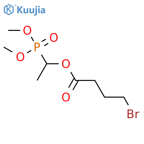 Butanoic acid, 4-bromo-, 1-(dimethoxyphosphinyl)ethyl ester structure