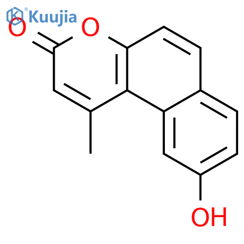 3H-Naphtho[2,1-b]pyran-3-one, 9-hydroxy-1-methyl- structure