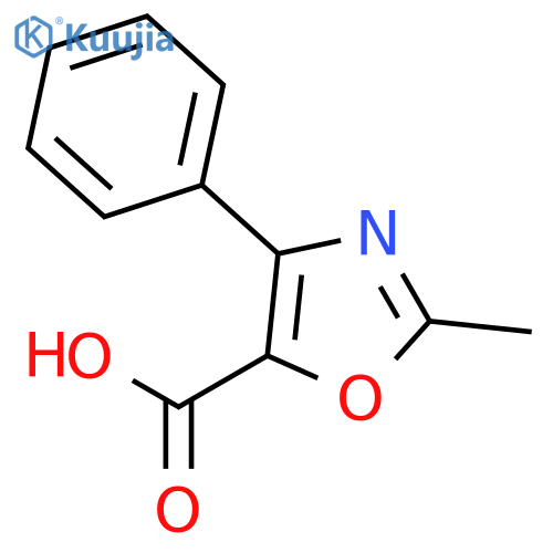 2-Methyl-4-phenyl-1,3-oxazole-5-carboxylic acid structure