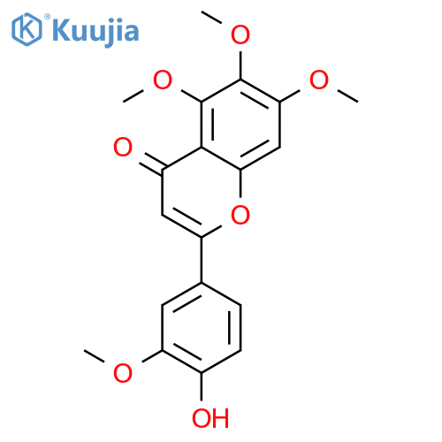 2-(4-hydroxy-3-methoxy-phenyl)-5,6,7-trimethoxy-chromen-4-one structure