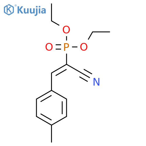 Phosphonic acid, [1-cyano-2-(4-methylphenyl)ethenyl]-, diethyl ester structure