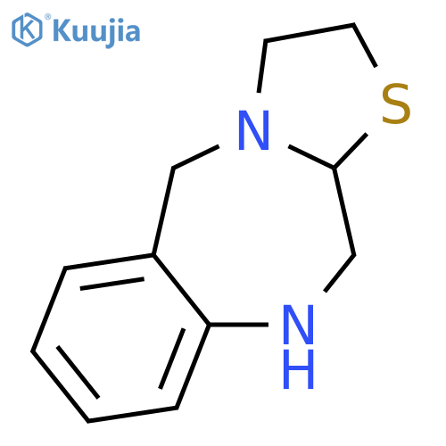 Thiazolo[2,3-c][1,4]benzodiazepine, 2,3,5,10,11,11a-hexahydro- structure