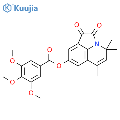 4,4,6-Trimethyl-1,2-dioxo-1,2-dihydro-4H-pyrrolo-3,2,1-ijquinolin-8-yl 3,4,5-trimethoxybenzoate structure