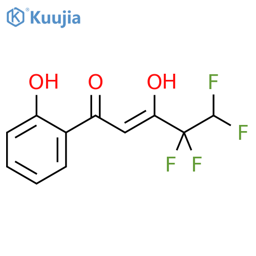 2-Penten-1-one, 4,4,5,5-tetrafluoro-3-hydroxy-1-(2-hydroxyphenyl)-,(2Z)- structure