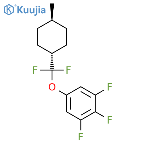 Benzene, 5-[difluoro(trans-4-methylcyclohexyl)methoxy]-1,2,3-trifluoro- structure