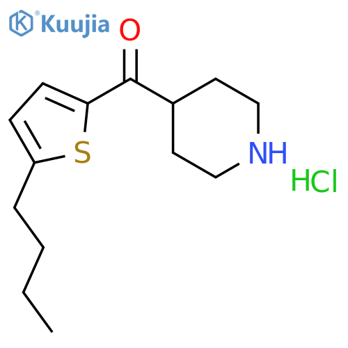Methanone, (5-butyl-2-thienyl)-4-piperidinyl-, hydrochloride structure