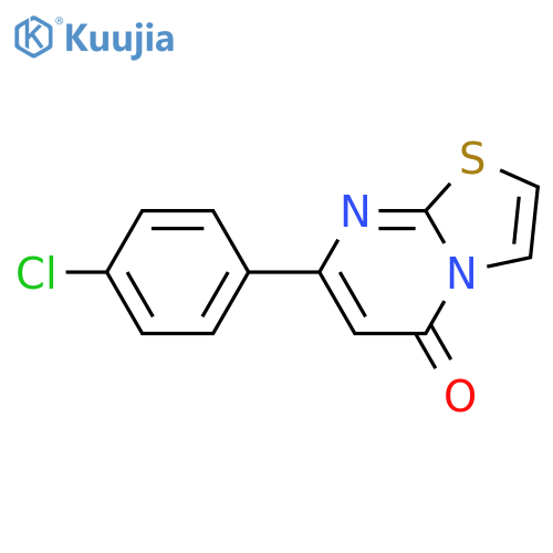5H-THIAZOLO[3,2-A]PYRIMIDIN-5-ONE, 7-(4-CHLOROPHENYL)- structure