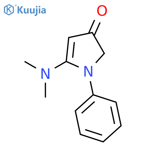 3H-Pyrrol-3-one, 5-(dimethylamino)-1,2-dihydro-1-phenyl- structure