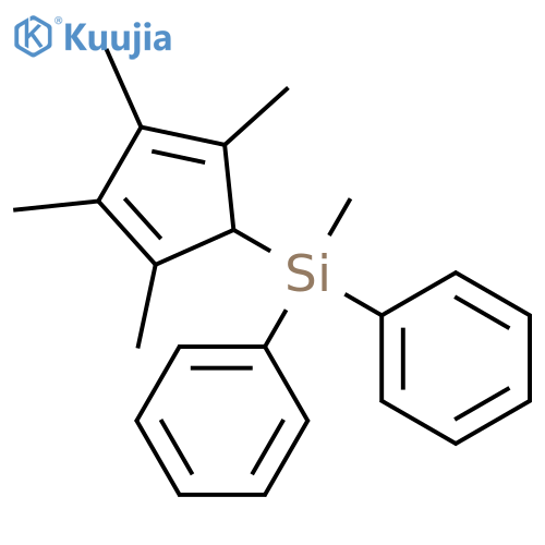 Silane, methyldiphenyl(2,3,4,5-tetramethyl-2,4-cyclopentadien-1-yl)- structure