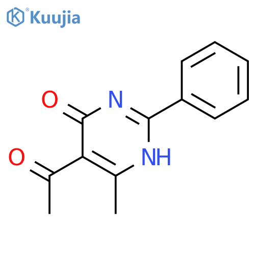 4(1H)-Pyrimidinone, 5-acetyl-6-methyl-2-phenyl- structure