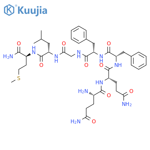 Substance P (5-11) trifluoroacetate salt H-Gln-Gln-Phe-Phe-Gly-Leu-Met-NH2 trifluoroacetate salt structure