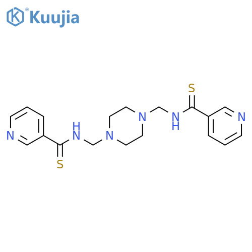 3-Pyridinecarbothioamide, N,N'-[1,4-piperazinediylbis(methylene)]bis- structure