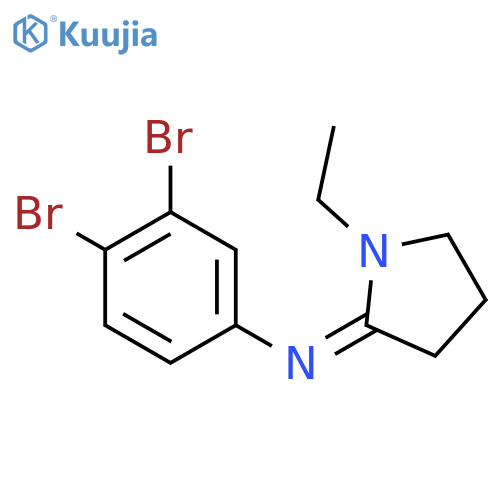 3,4-dibromo-N-[(2E)-1-ethylpyrrolidin-2-ylidene]aniline structure